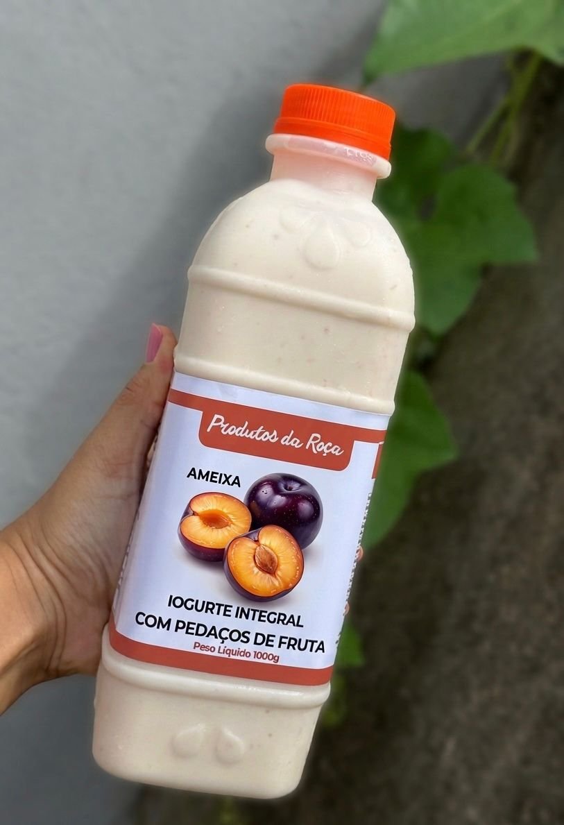 Iogurte Integral com Pedaços de Ameixa